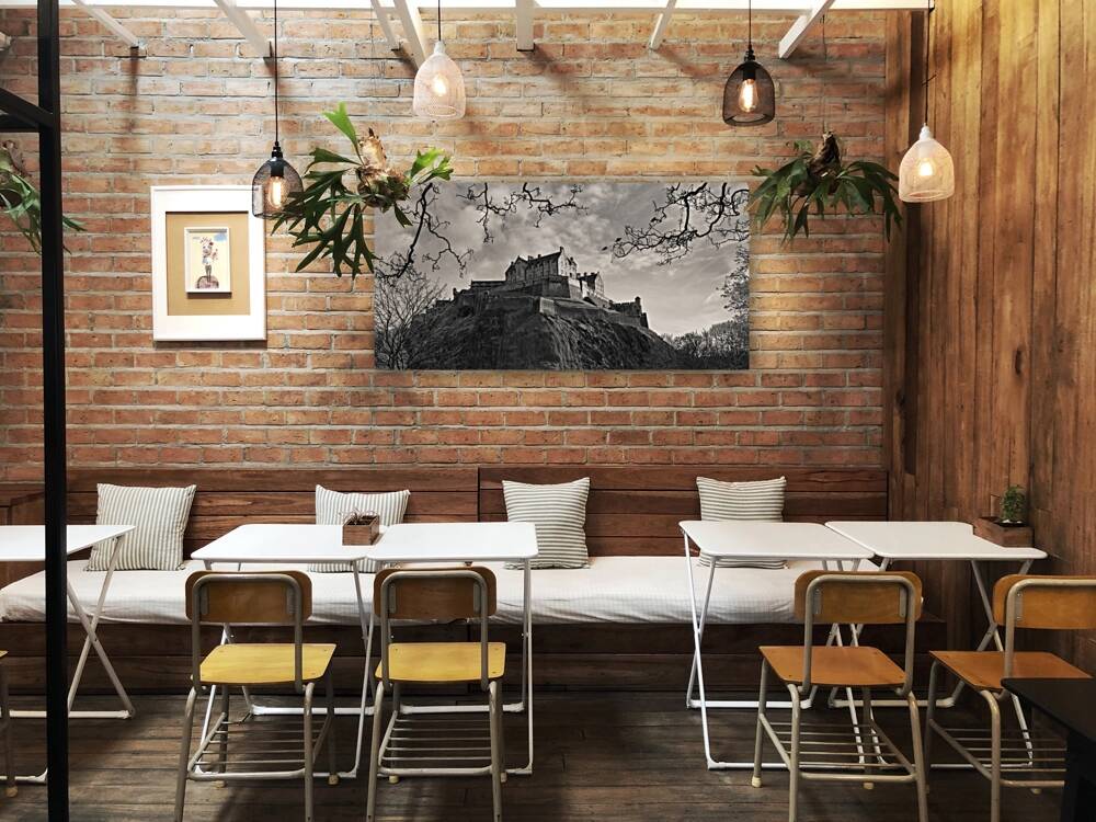 Edinburgh Castle in Monochrome Reproduction