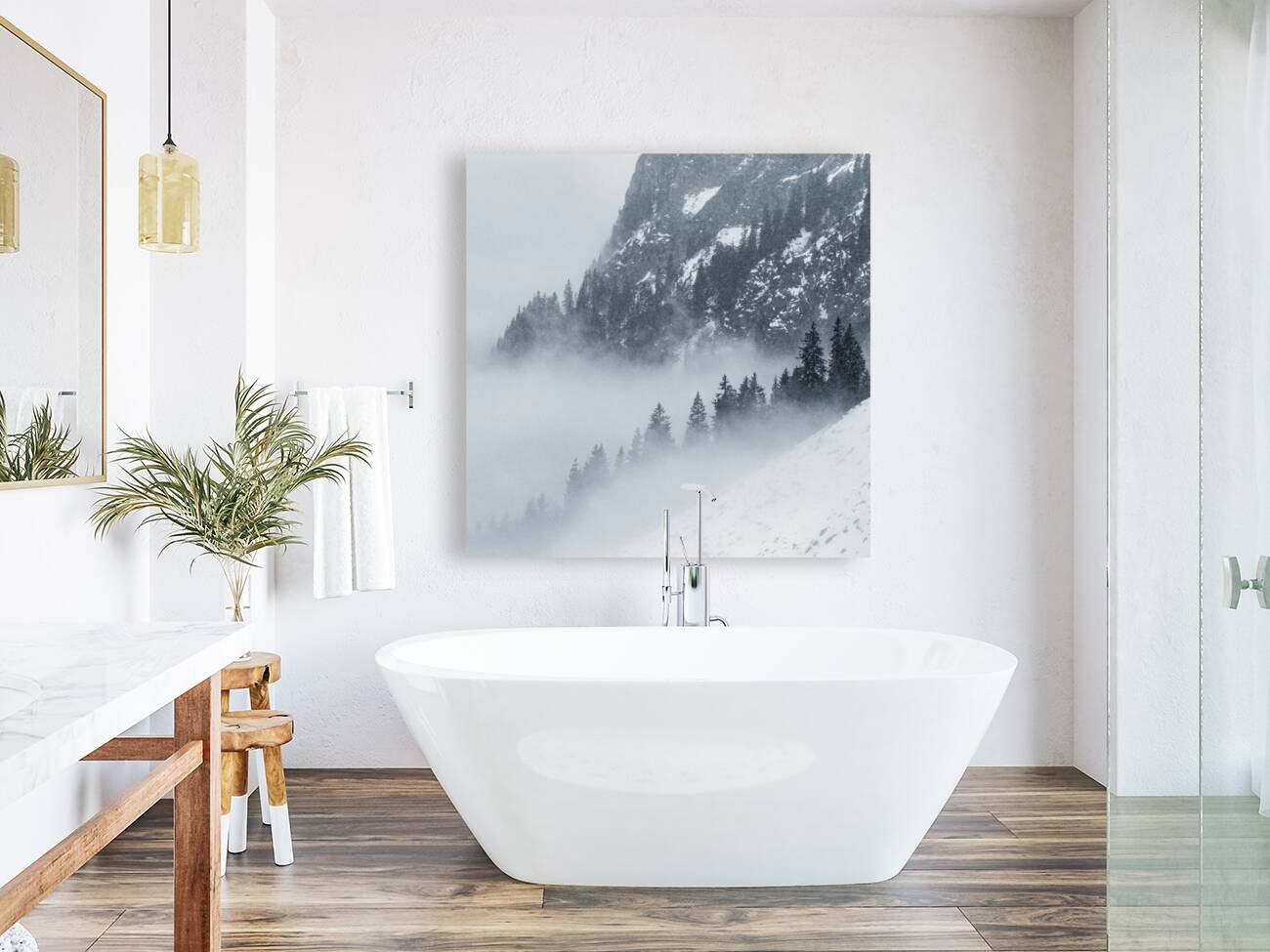 Snowy Day in the Alps Reproduction