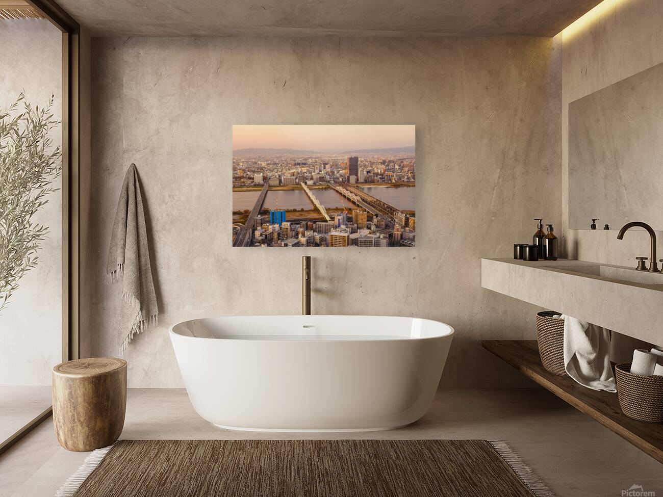 Evening Over the Yodogawa River Reproduction