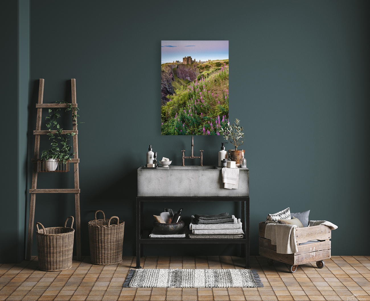 Summer at Dunnottar Castle Reproduction