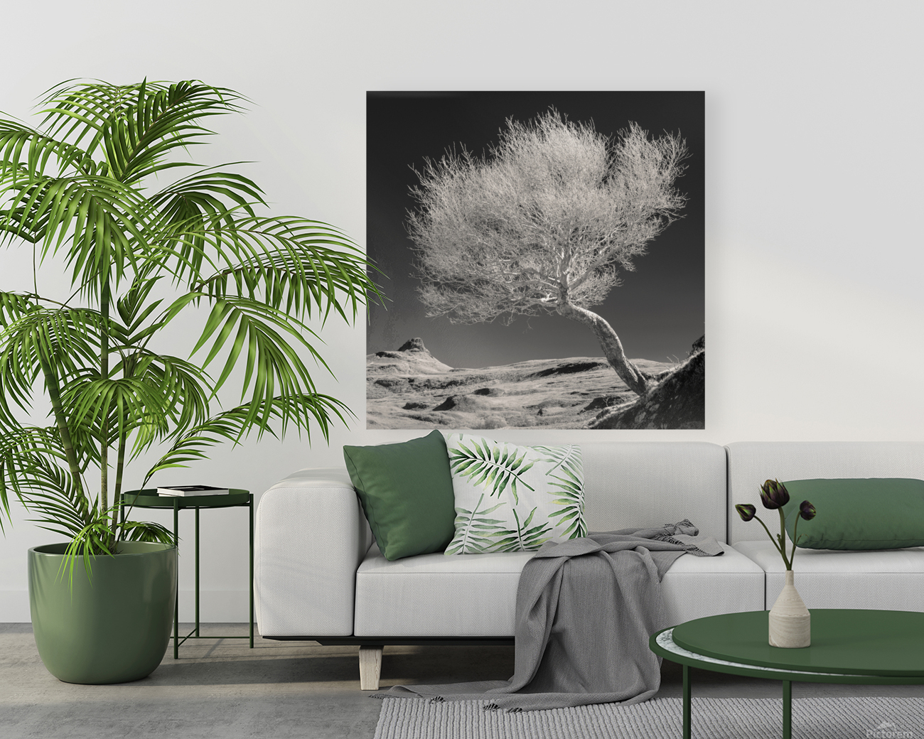 Highland Tree and Peak Reproduction