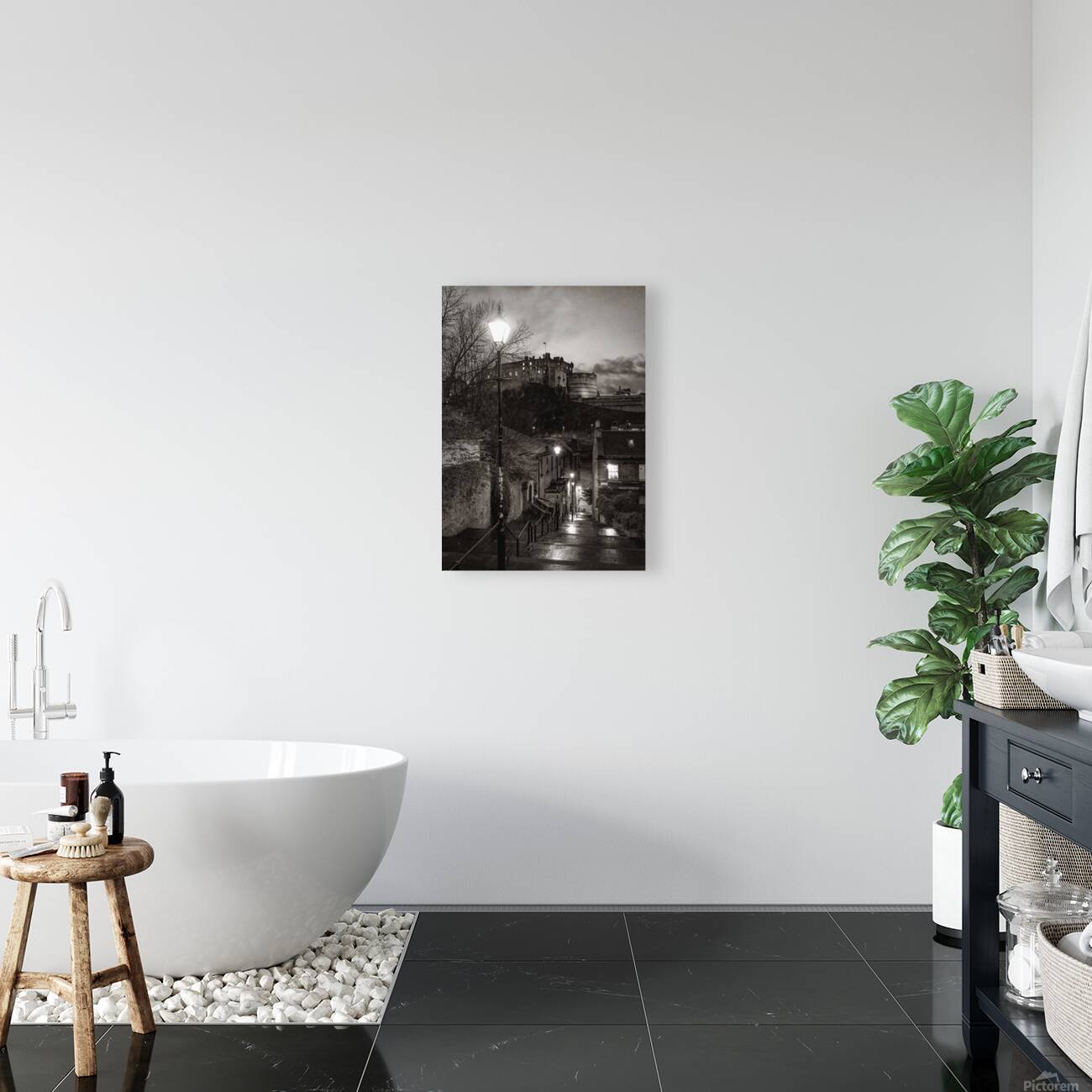 Edinburgh Castle from the Vennel Reproduction