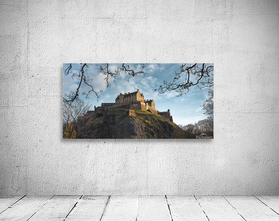 Edinburgh Castle from Princess St Gardens Wall Preview
