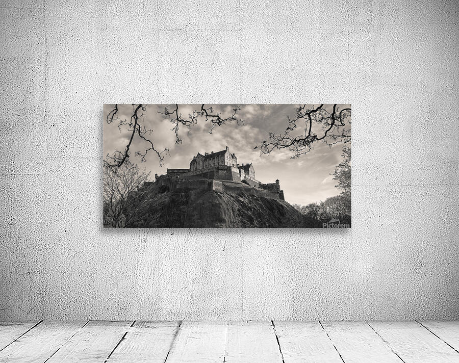 Edinburgh Castle in Monochrome Wall Preview