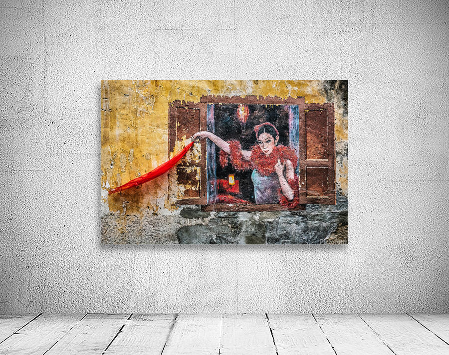 Lady with Red Scarf Wall Preview