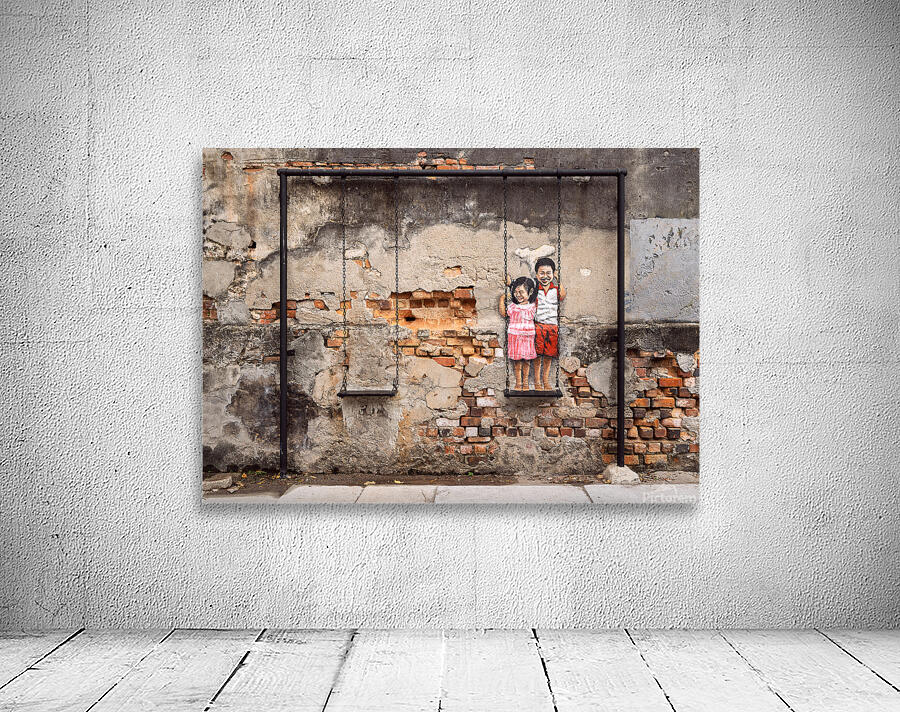 Children on a Swing Wall Preview