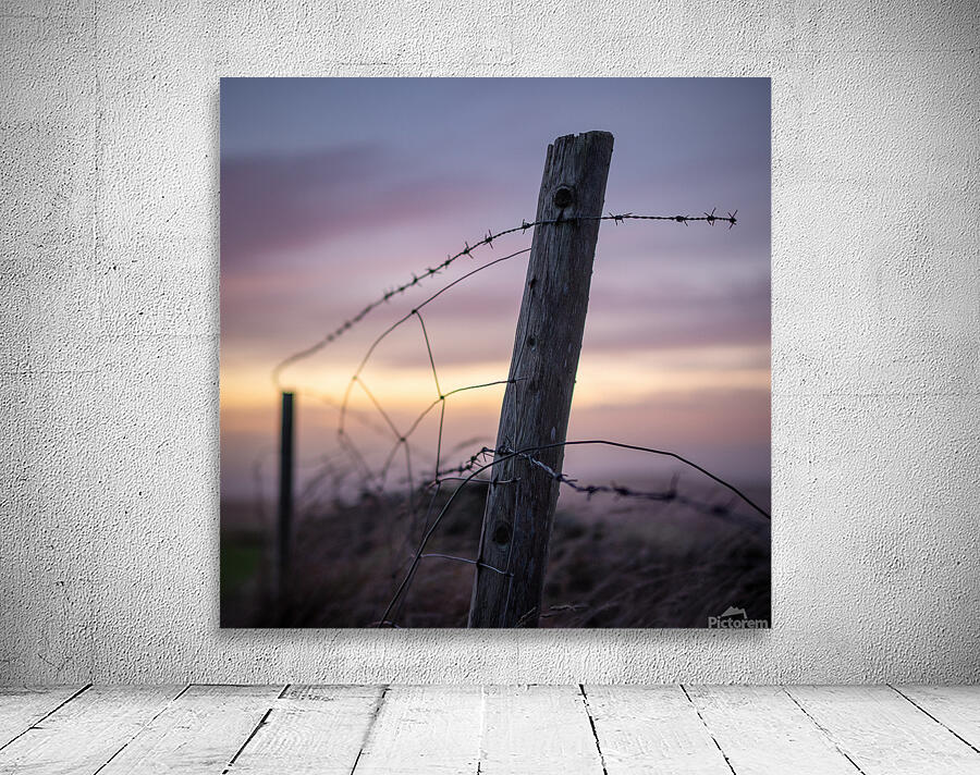 Anglesey Fence at Sunset Wall Preview