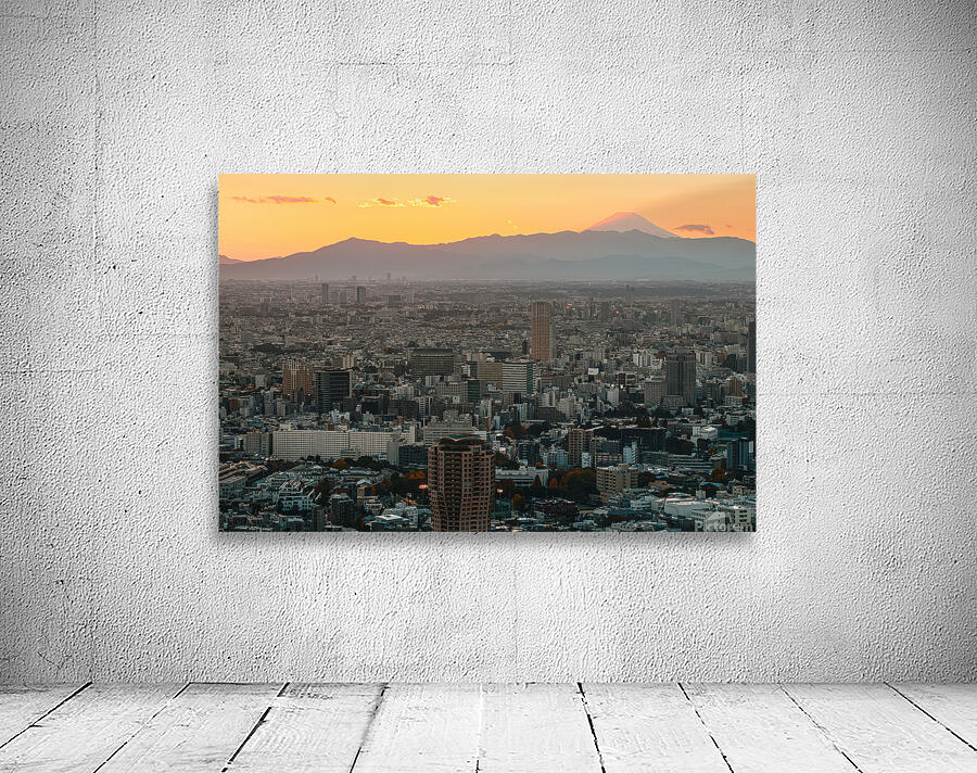 Tokyo and Mount Fuji at Sunset Wall Preview