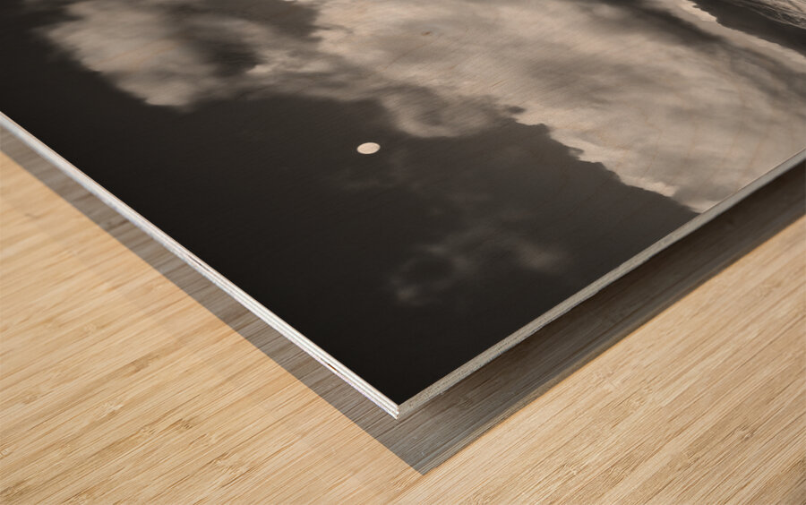 Moonrise over Llynnau Cregennen Wood print