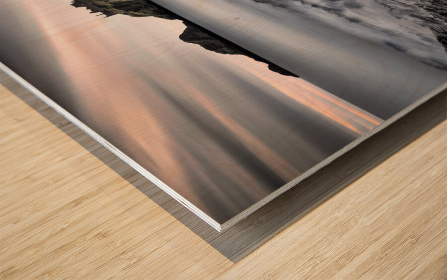 Dunnottar Dawn Wood print