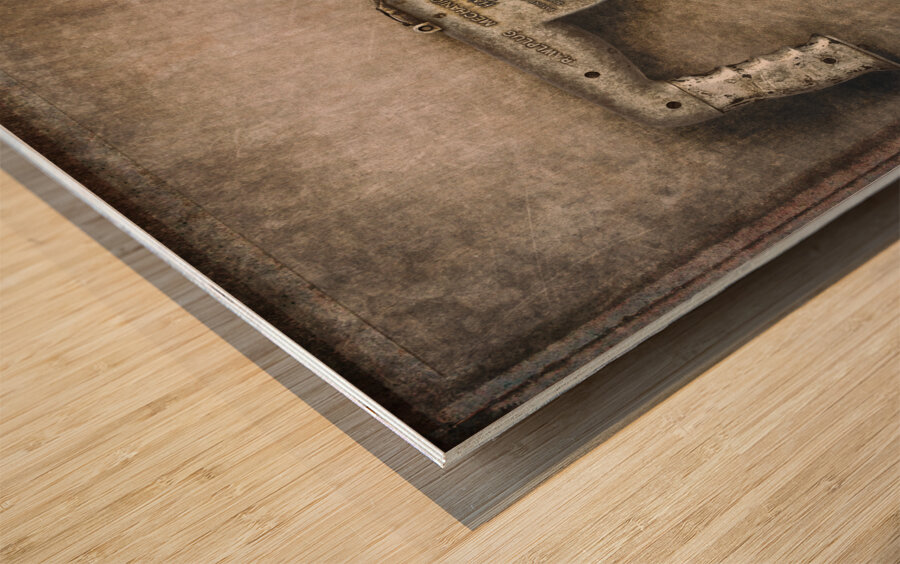 Vintage Mechanical Hammer Impression sur bois