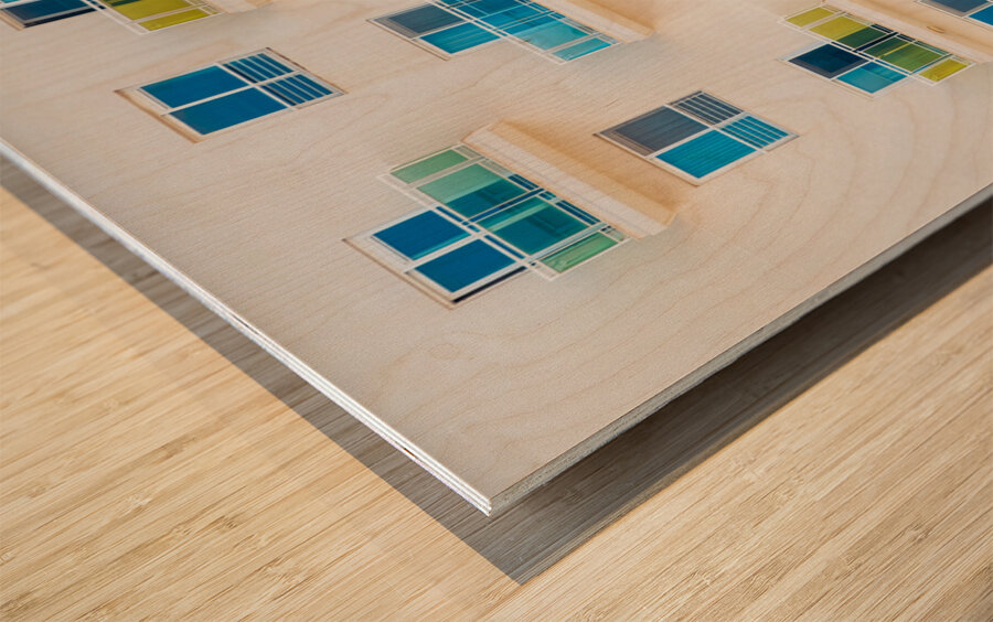 Urban Mosaic Wood print