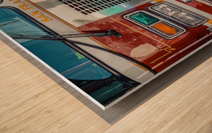 San Francisco Fire Truck Wood print