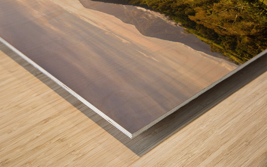 Tea Plantation Sunrise Impression sur bois