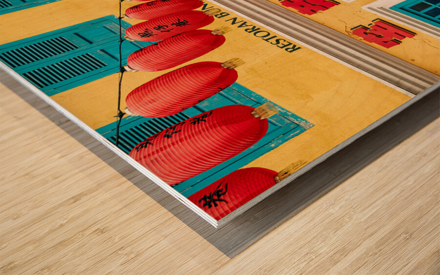 Colourful Restaurant Impression sur bois