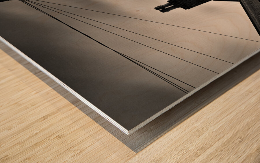 Footdee Rooftops at Dusk Wood print