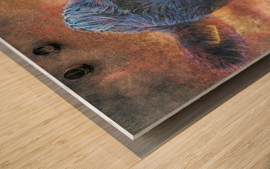 Ballymoney Cow Mural Wood print