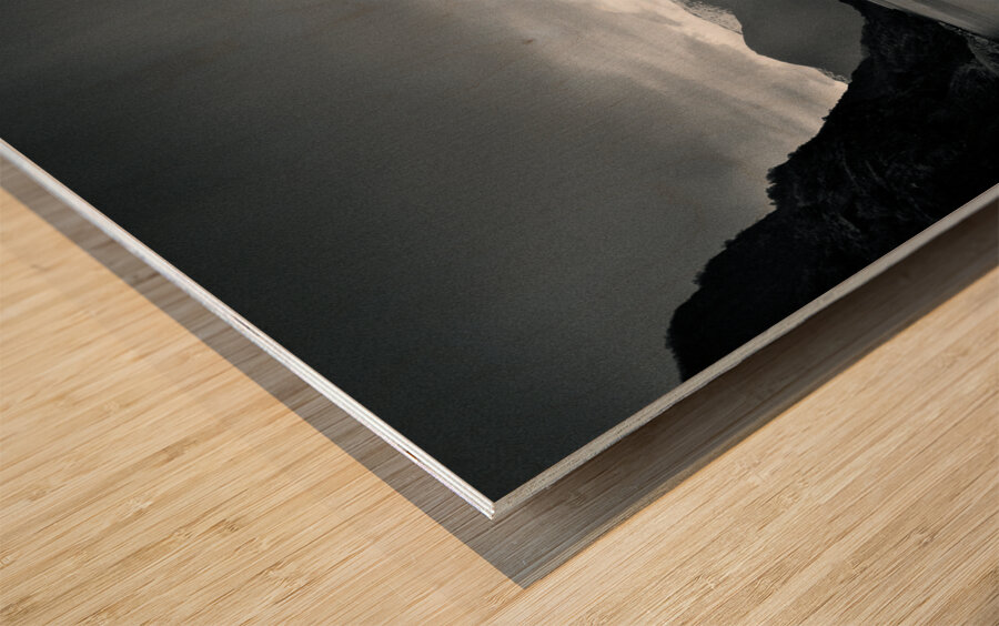 Fjord Rain Wood print