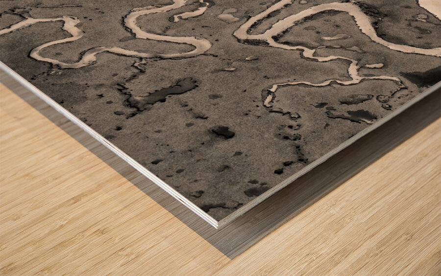 Salt Marsh Channels Impression sur bois