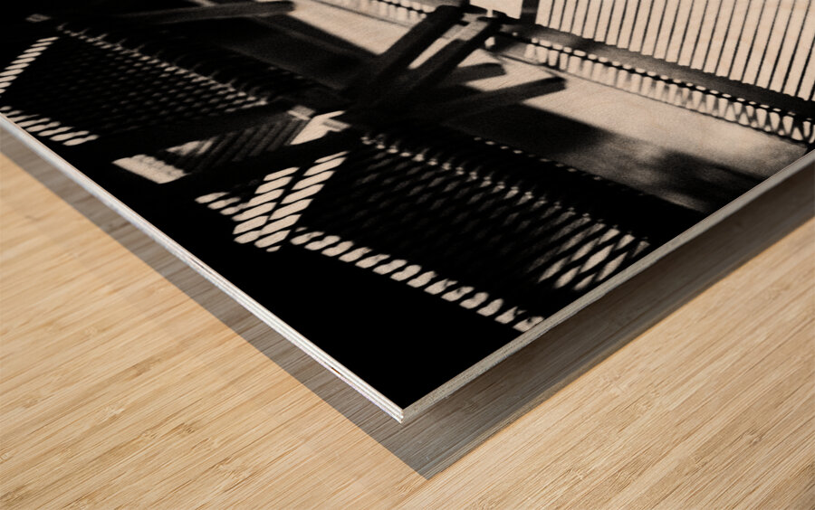 Deck Chairs Wood print