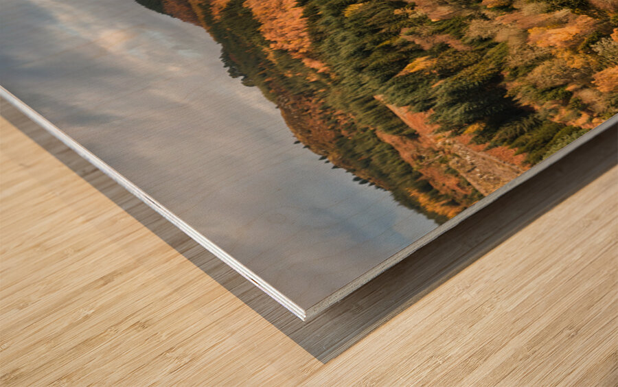 Loch Tummel in Autumn Wood print