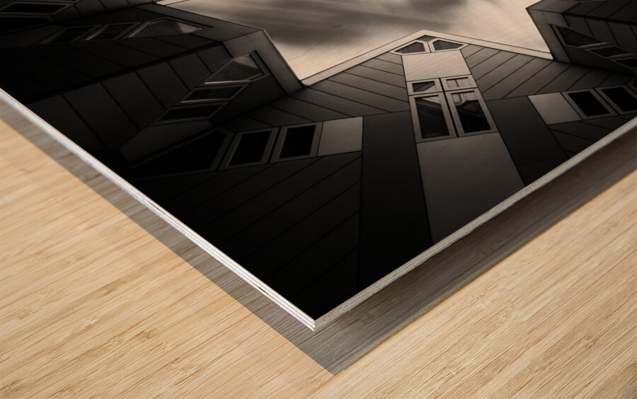 Cubic Star Wood print