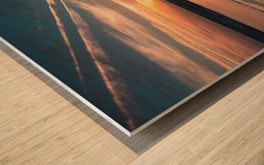 Traigh Shiar Sunset Wood print
