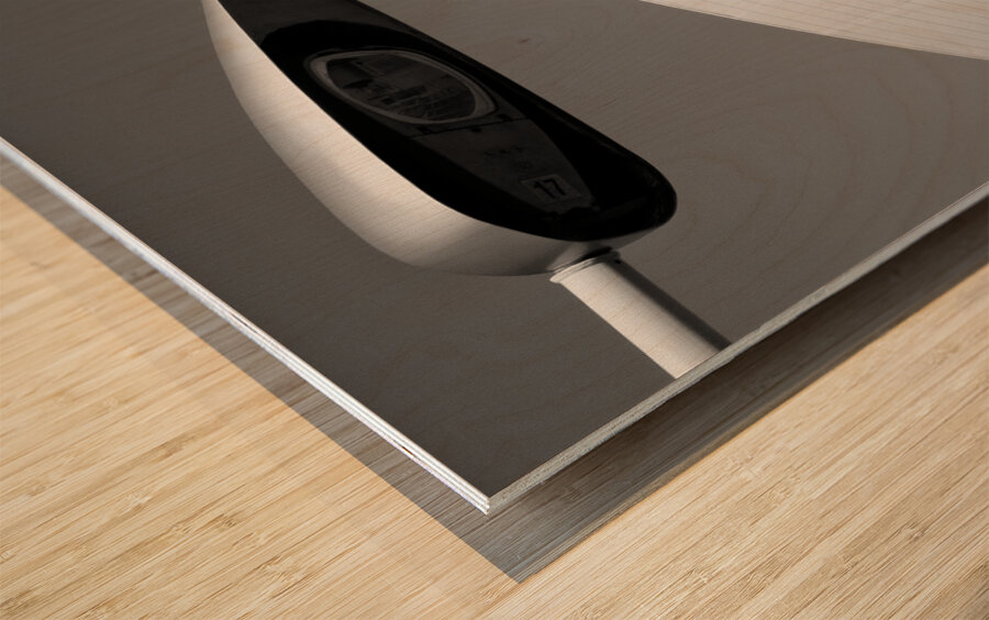 Lines and Lamp Wood print