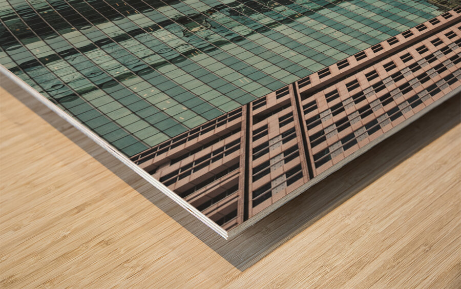 Pastel City Impression sur bois