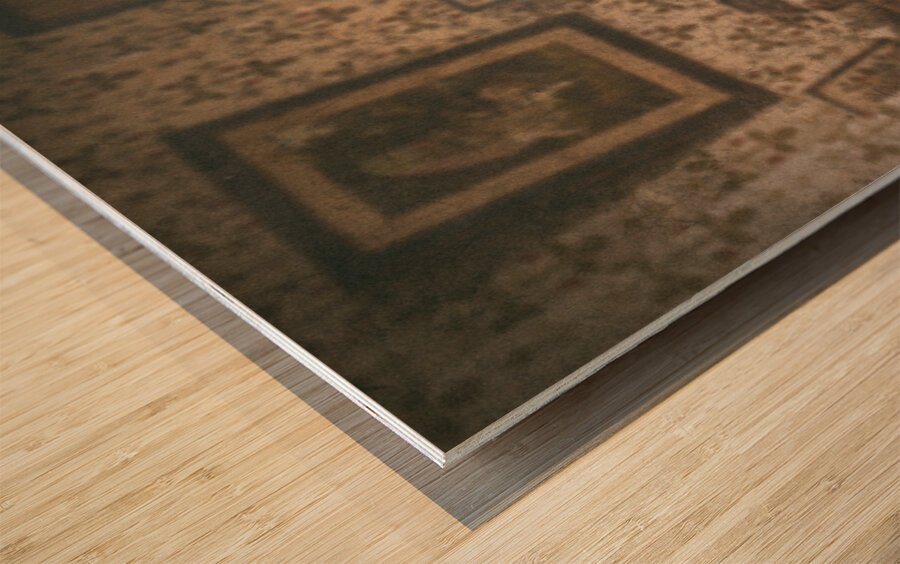 Bear and Books Wood print