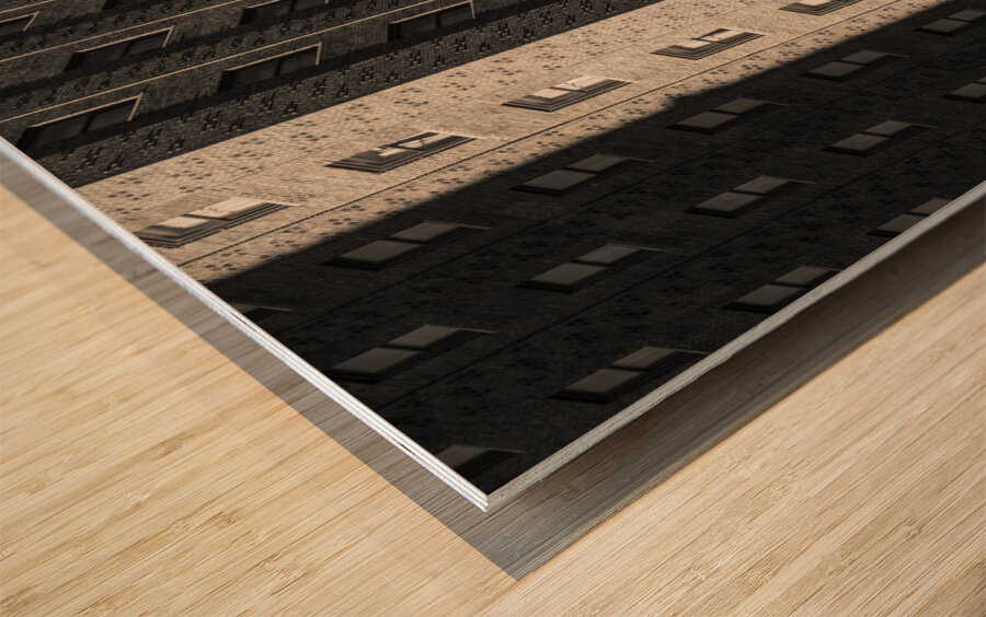 Sunlight on the Allerton Hotel Impression sur bois