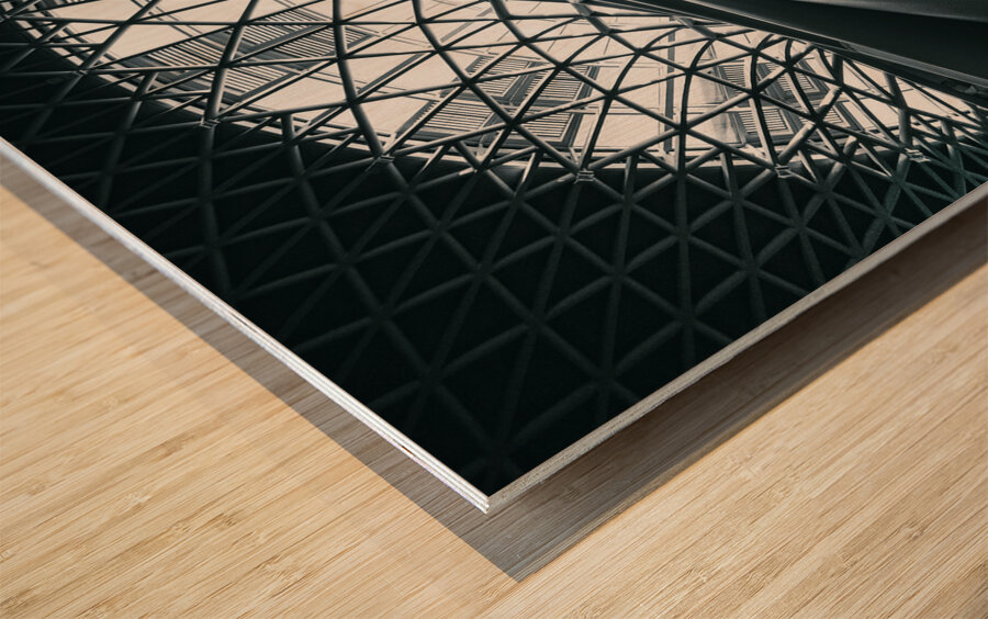 Kings Cross Diagrid Wood print
