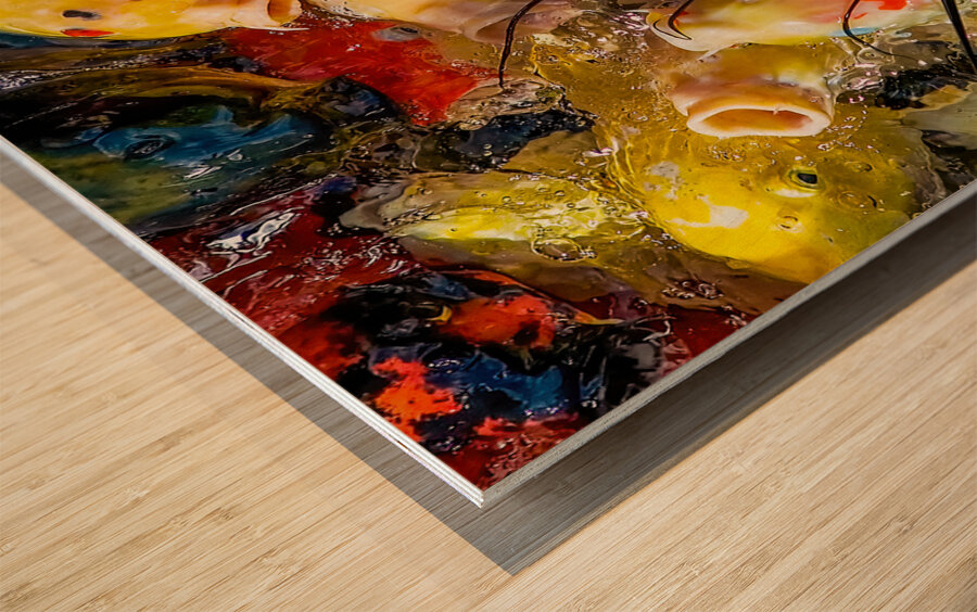 Fish Fight Impression sur bois