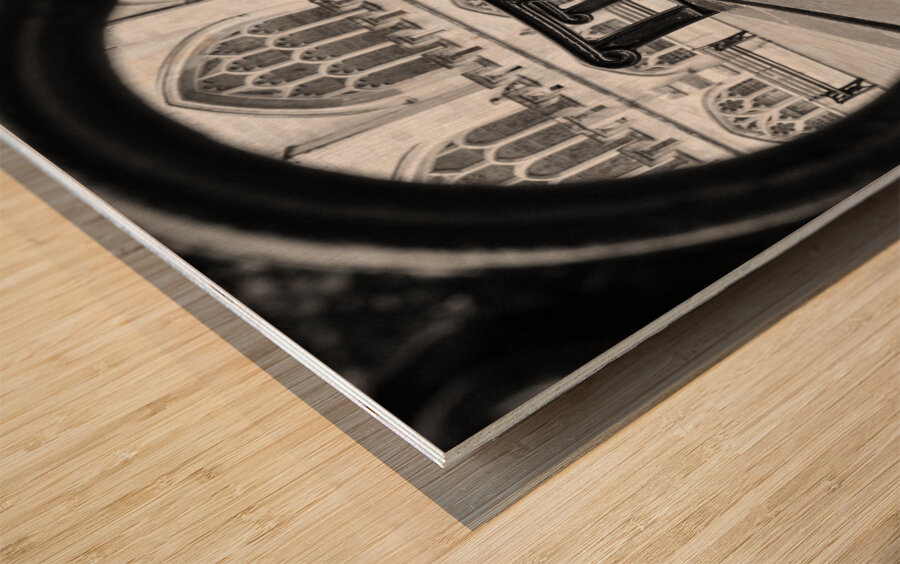 Bench Circles Wood print