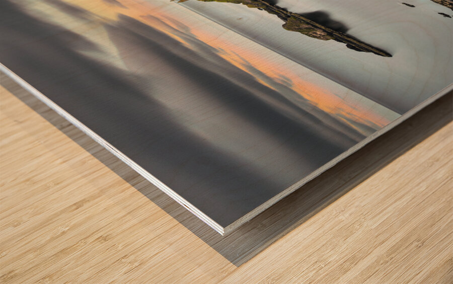 Dunnottar Twilight Wood print