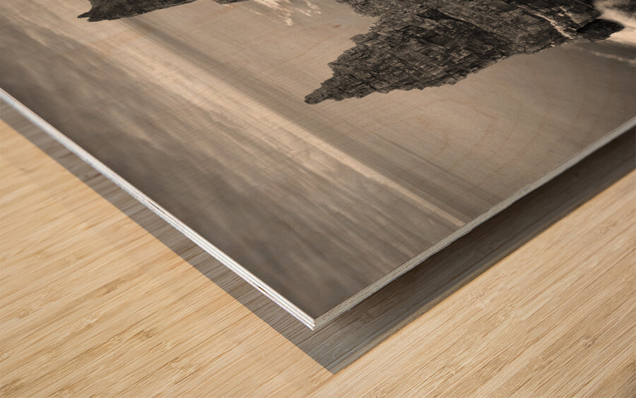 Two Stacks Wood print