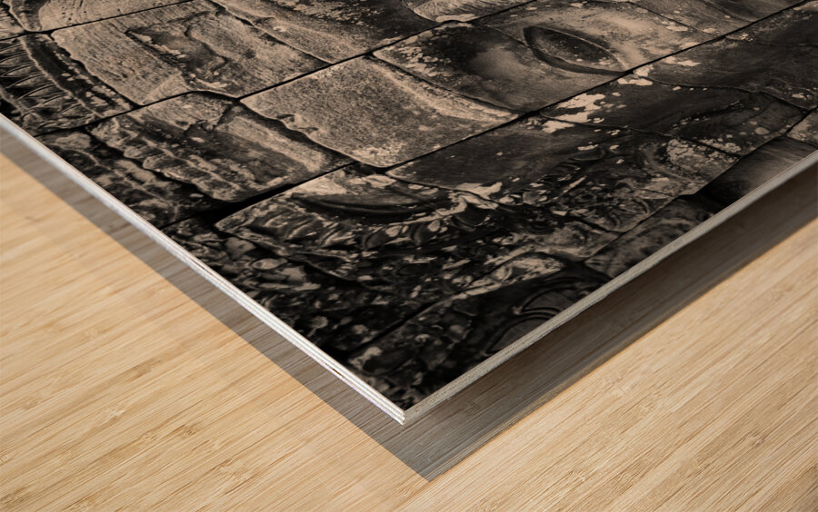 Angkor Face Impression sur bois