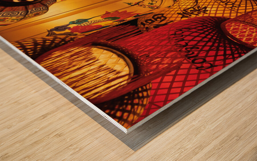 Kwai Chai Hong Lanterns Wood print