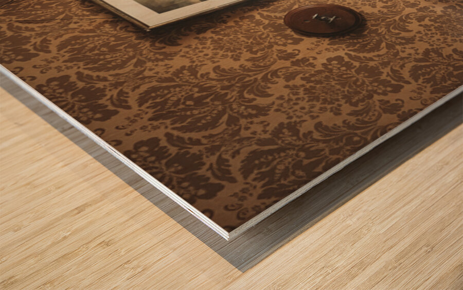 Vintage Bookshelf Wood print