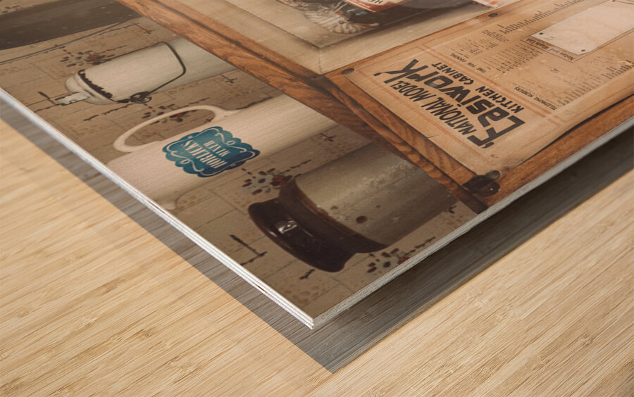 Vintage Kitchen Cupboard Impression sur bois