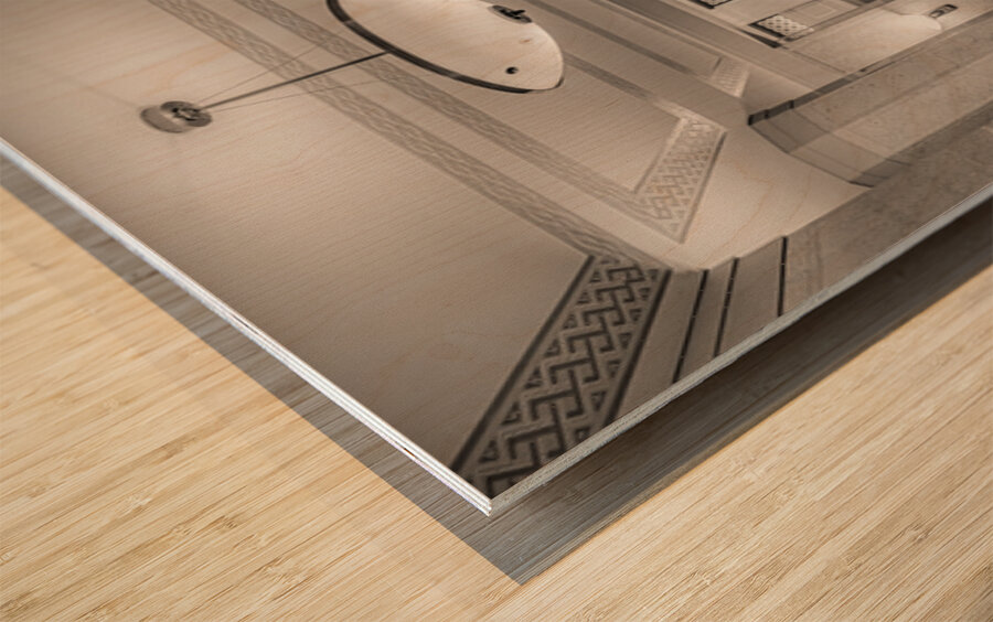 Burnham Center Interior Wood print