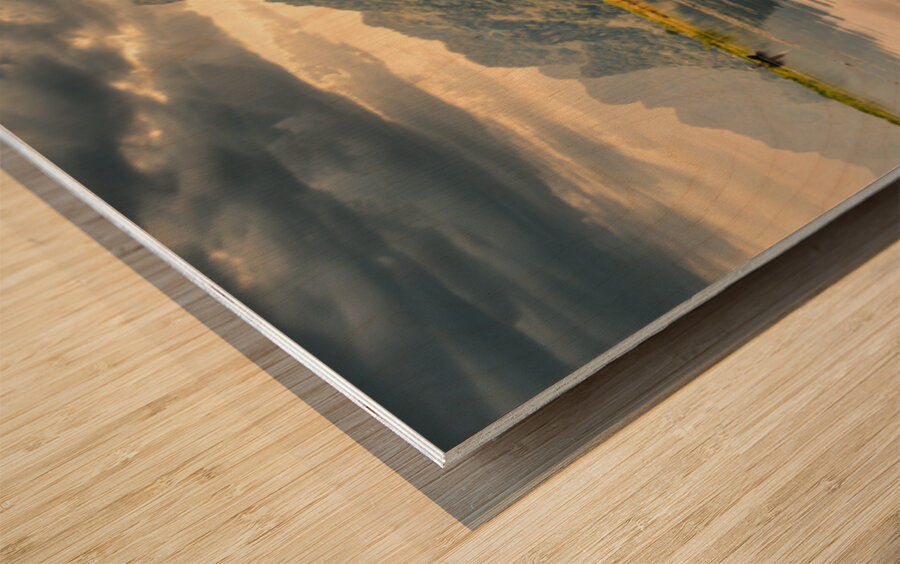 Along the Yen River Wood print