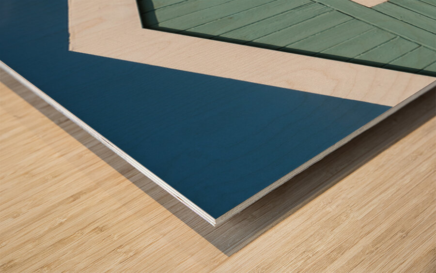 Beach Hut Window Wood print