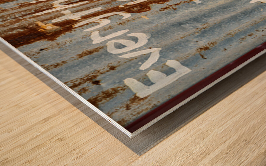 Turning Into Rust Wood print