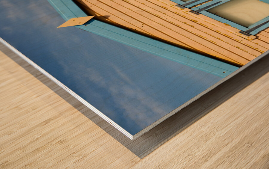 Three Blue Windows Impression sur bois