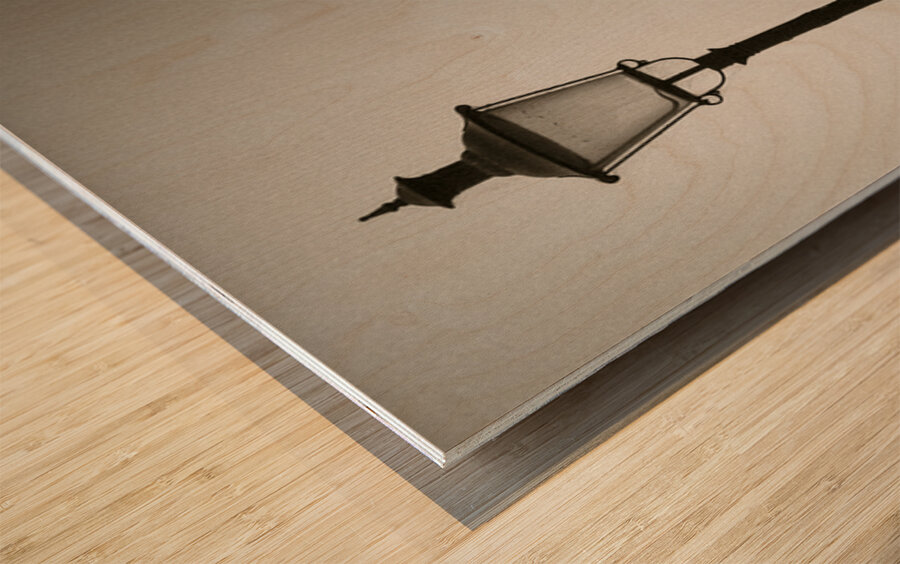 Maastricht Street Lamps Wood print