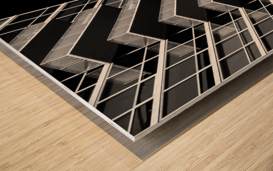 City Balconies Wood print