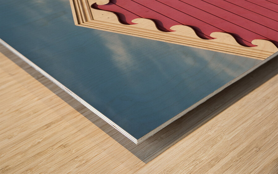 Beach Hut Waves Impression sur bois