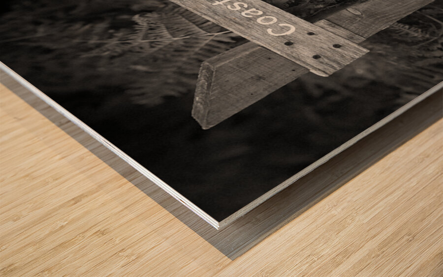 Coast Path Sign Impression sur bois