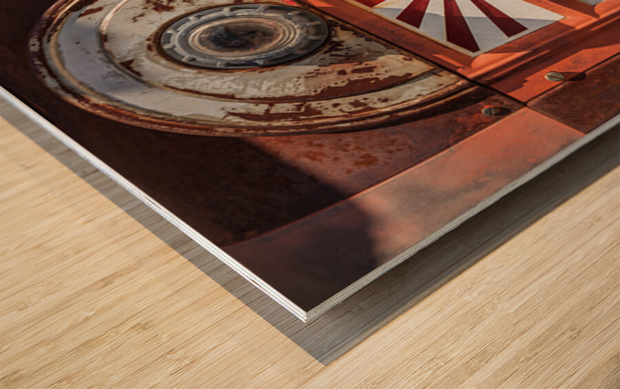 Route 66 Petrol Pump Impression sur bois